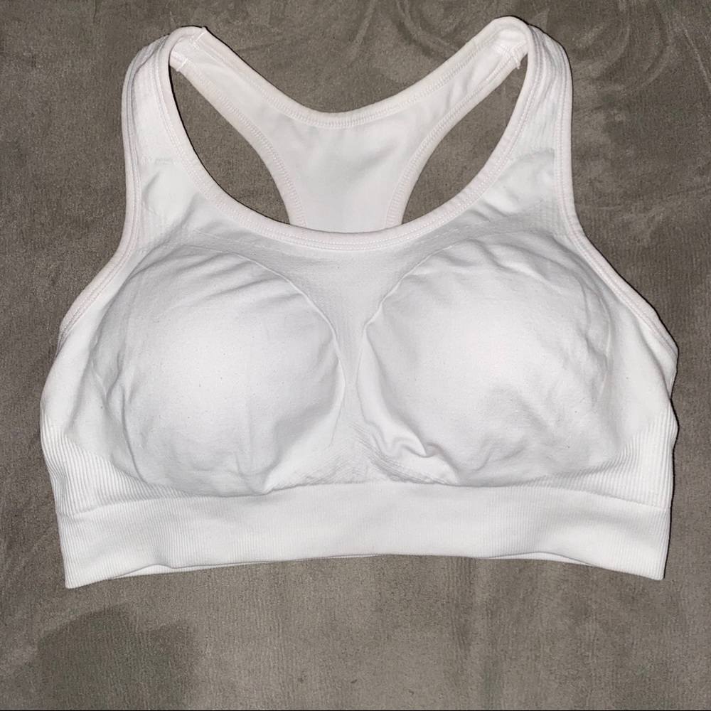 White High Impact Sports Bra